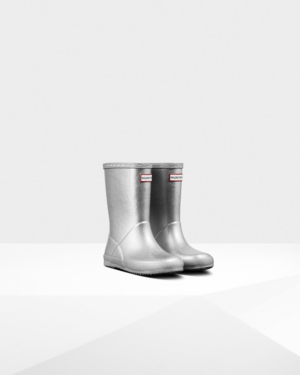 Kids Hunter Original First Classic Cosmic Glitter | Rain Boots Silver | NZ-80756-CKIO